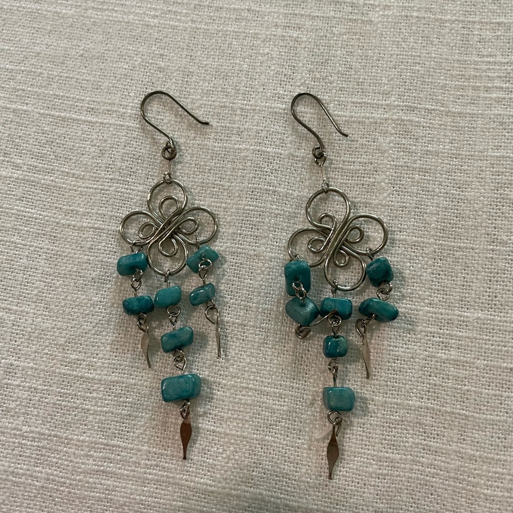 Blue Peruvian earrings